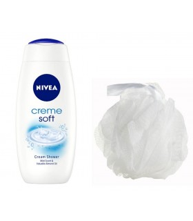 NIVEA Creme Soft Shower Gel FREE Loofah (Ltd Offer)