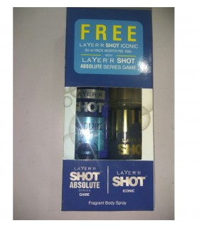 LAYER'R SHOT ABSOLUTE GAME + LAYER'R SHOT ICONIC 50ML FREE