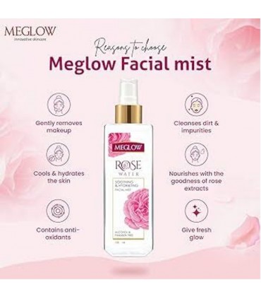 MEGLOW ROSE WATER TONER
